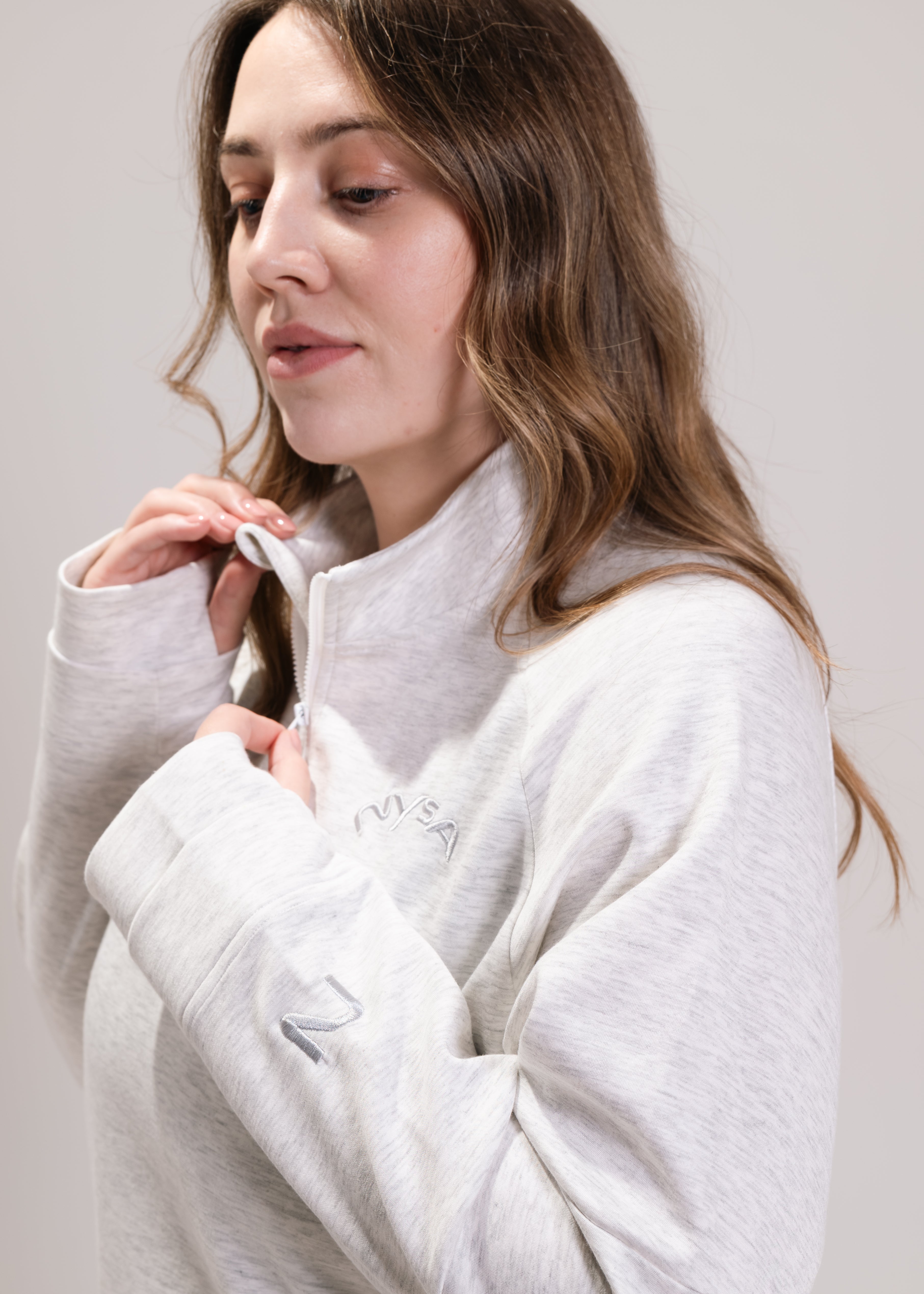 Cropped QTR Zip Track Suit